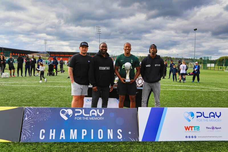 Premier League legend Andy Cole (second left) was in attendance on the day