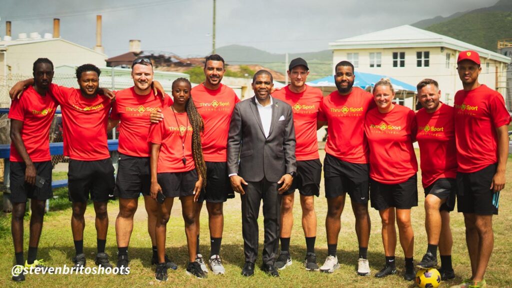 KEY PERSONNEL: Some of the Thru Life team with Prime Minister of St. Kitts and Nevis Hon. Dr. Terrence Drew